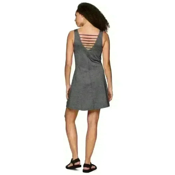 Avalanche Women's Gray Sleeveless Moisture Athletic Tank Dress,Size L NWT - Picture 2 of 7